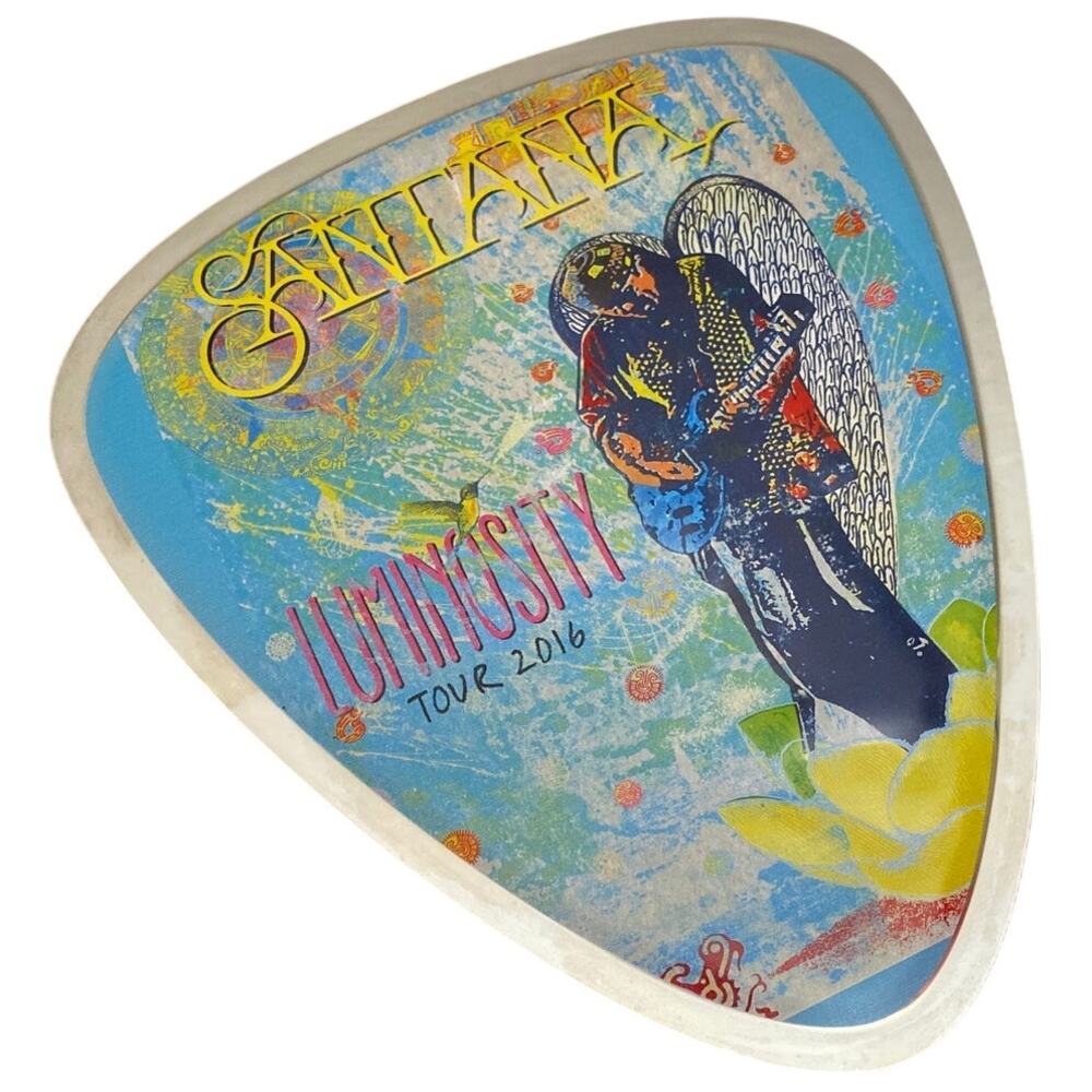 Santana Mirror Lined Wall Pick Art Luminosity Tour 2016 Hawaii VIP Package Gift